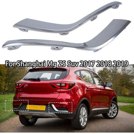 1 pair Color: Silver Material: Plastic Rear Bumper Electroplated Trim Strips Fog Light Reflectors Brakes (1/5)