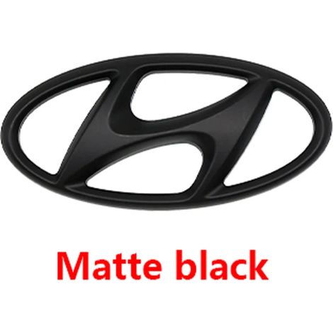 (Hyundai Noir mat, 115 x 58 mm) - Convient aux modèles Hyundai Tucson, Elantra, Accent, Mistra, Lafesta, IX35 et I20. Logo de voiture (1 pièce) pour capot avant, capot arrière, emblème de coffre. Acce (1/5)