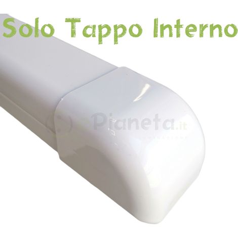 Sistema Canalina per condizionatori 75x60 mm con Accessori a scelta passacavi bianco coprifili a parete  Tappo Interno per canalina condizionatori