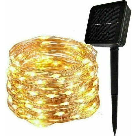 Guirlande Lumineuse Solaire, 30M 300 Led Exterieur Étanche Lampe Solaire (Blanc Chaud) (1/5)