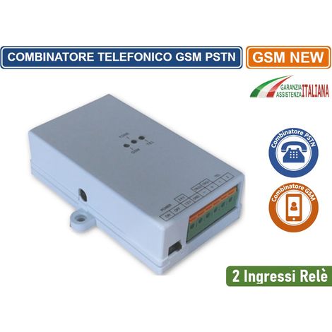 COMBINATORE TELEFONICO GSM PSTN ALLARMI ANTIFURTI INGRESSI ALLARME RELE (1/2)