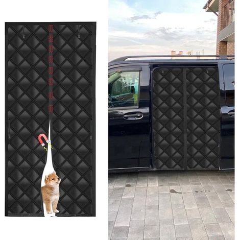 Rideau de porte isolant thermique pour camping-car, couverture de porte thermique magnétique pour porte latérale de Mercedes Sprinter (toit moyen/haut) VW Crafter (toit haut/super haut) 210,8 x (1/5)