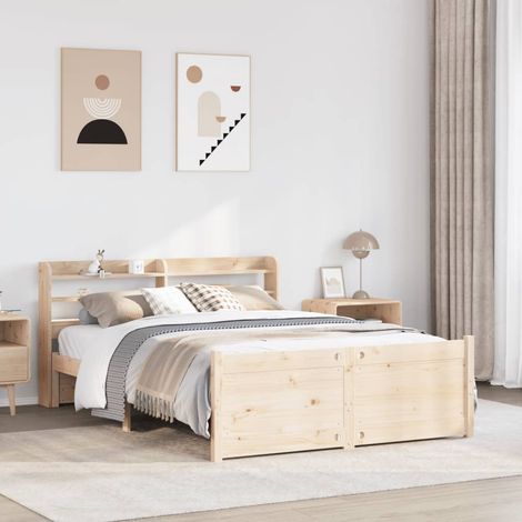 Bettgestell mit Kopfteil ohne Matratze 135x190 cm