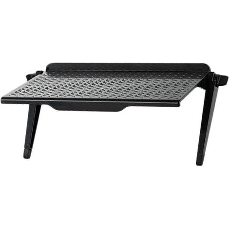 Support de rangement pour écran de télévision en plastique, étagère supérieure, format S (8,46 x 4,45 pouces).-L 11.81x4.45 inch-Black (1/5)