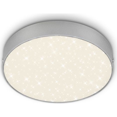 LED Aufbauleuchte rahmenlos Sternenhimmel 16 W silber Metall Ø 21,2 cm Briloner