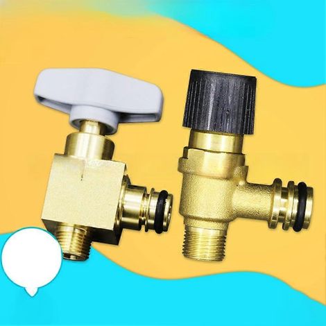 Soupape de décharge de pression et d'alimentation en eau pour chaudière à gaz avec poignée de commande, compatible avec les chaudières murales. (1/5)