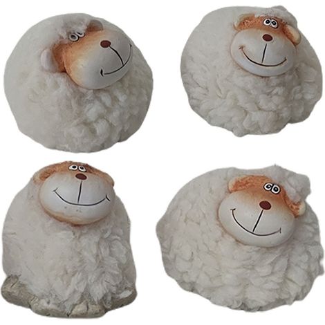 Pecora agnello pecorella di pasqua decorazioni addobbi pasquali arredo per casa idea regalo set da 4 (1/5)