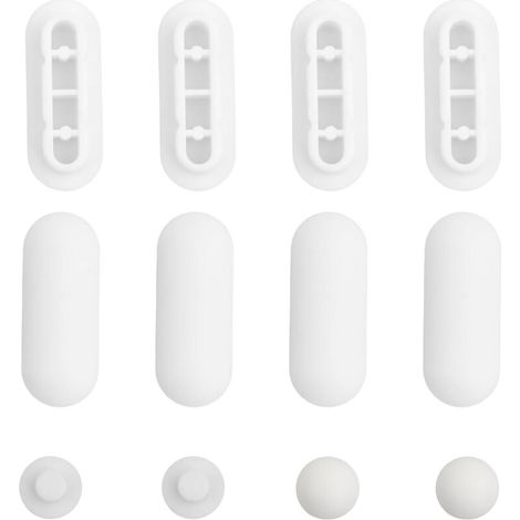 12 Pièces Pare-Chocs de Siège de Toilette, Tampon de Siège de Toilette Amélioré la Stabilité des Toilettes Tampons Abattant WC Tampon de Siège de Toilette pour les Hôtels Familiaux(Blanc) (1/2)