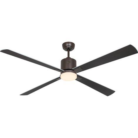 Ventilateur de plafond ECO NEO III 152, Bronze - Wengé/Argent, Wi-Fi avec éclairage (1/2)