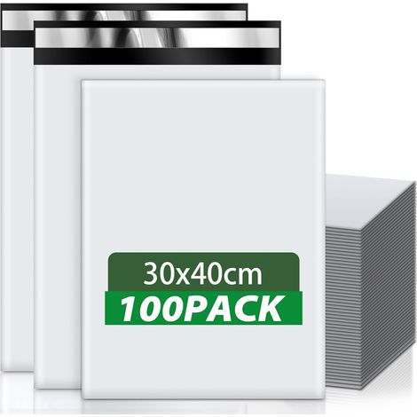 100 Pcs White Sending Parcel Bags (30 x 40 cm) (1/5)