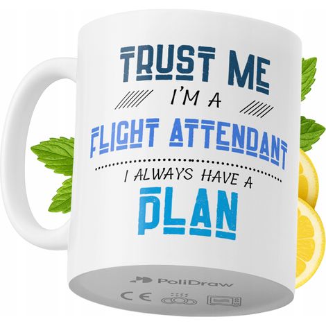 Taza de café/té divertida y humorística para azafatas, con diseño gráfico y texto gracioso. Ideal para cumpleaños, santos, días festivos y ocasiones especiales. Perfecta para el hogar, la oficina o el (1/5)