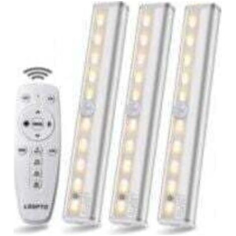 Lampe LED sans Fil 3 Packs avec Télécommande - Pour Chambres. Armoires. Vitrines. Aucun Câblage Requis (1/5)