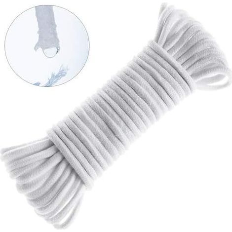 Cordon de Mèche Capillaire à Arrosage Automatique, 50 Pieds 6mm Diamètre, Système d'Eau Automatique pour Plantes Hydroponiques, Pot Jardinière - feet (15m) (1/5)