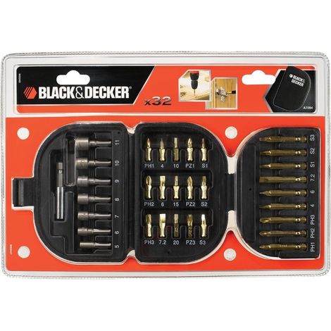 Bussole 7 porta inserti 24 valigetta set black decker - black e decker (1/2)