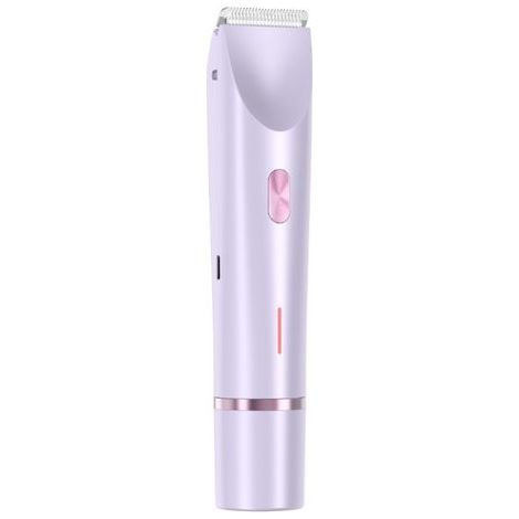 Tondeuse bikini électrique 2 en 1 pour femmes, étanche, épilation Jambes, bras, aisselles, visage rose, double tête, Type-C violet (1/5)
