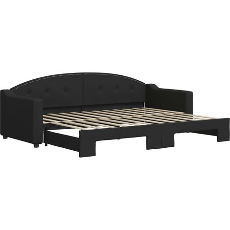 Maison Exclusive - Divano Letto con Letto Estraibile Nero 80x200 Tessuto