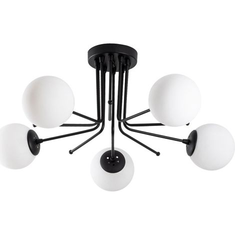 Plafón de techo Marga Negro (5 luces) (1/5)