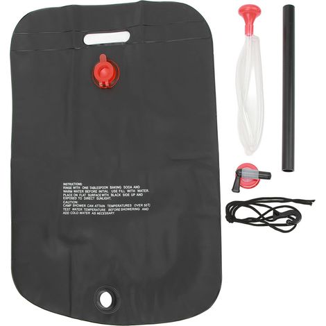 Sac de douche de camping 5 gallons (20 L) pour le stockage d'eau sportive, idéal pour la plage, la natation et les voyages.-AquaForge (1/5)