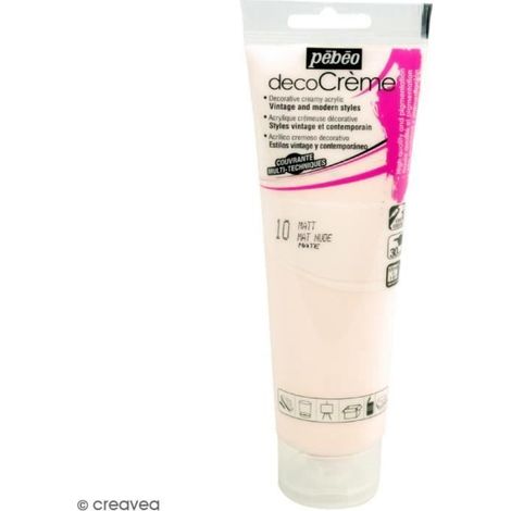 Peinture acrylique - PEBEO - DecoCrème - Couleur Nude - 120 ml - Finition Mat (1/2)