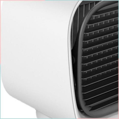 Ventilateur Climatiseur Portable - Réservoir 300 ml - Refroidissement par Eau - Alimentation USB - 3 Vitesses - Silencieux 50 dB - Blanc - 1 Pièce (1/5)