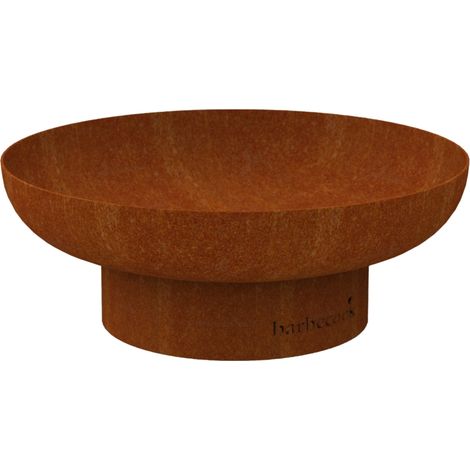 braciere per legna barbecook "jack" in acciaio corten, diametro 60 cm
