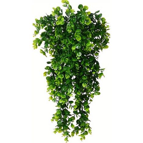 Lot de 2 plantes d'eucalyptus artificielles suspendues — Lianes vertes réalistes pour décoration intérieure et extérieure