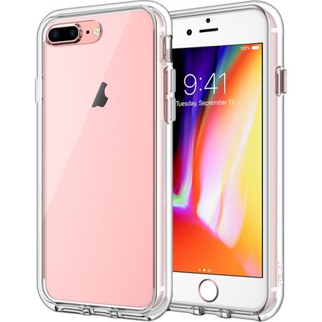 CUSTODIA PER APPLE IPHONE 8 PLUS/ 7 PLUS RETRO IN SILICONE TRASPARENTE (1/5)