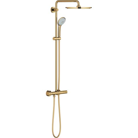 Grohe – Colonne de douche hydromassante Euphoria 310 – Tête de douche Rainshower 310 en métal – 3 jets : Rain, Massage, SmartRain – Mitigeur thermostatique