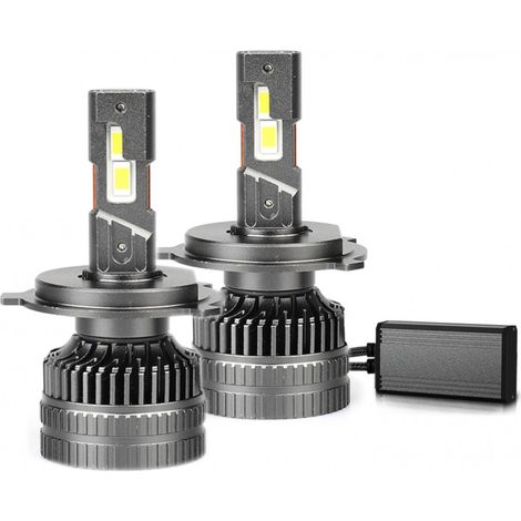 Set mit 2 LED-Diodenlampen H4 (X4), 12V, 120W, 13.000 lm für Scheinwerfer, CAN-Bus fehlerfrei, 6000 K, Abblend- und Fernlicht