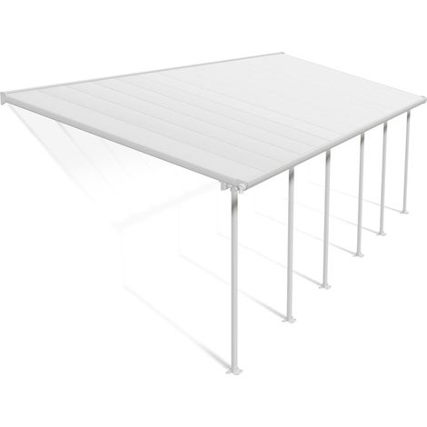 Palram - Canopia abri de terrasse aluminium Feria  Blanc  295x915x305 cm
