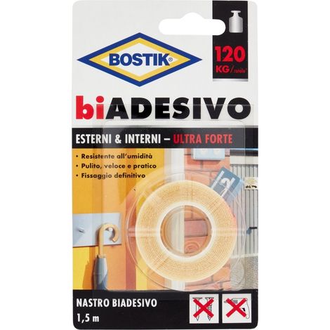 NASTRO BIADESIVO INTERNI ESTERNI BOSTIK - MM 19 ML 1,5 - 6 pezzi (1/5)
