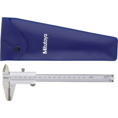 Mitutoyo Nonius Messschieber, HM-Außenmessflächen 0-150mm, 0,05mm, Metrisch