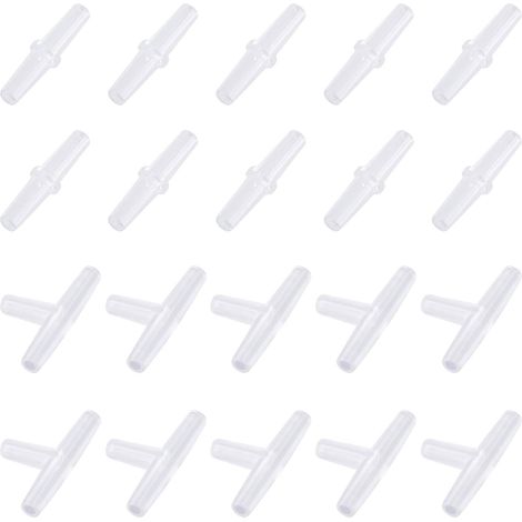 Lntyq 40 Pcs Aquarium Luft Ventil Stecker Weiß Kunststoff Schlauch für Aquarium Luftpumpe Zubehör, 3-weg t & Gerade (1/5)