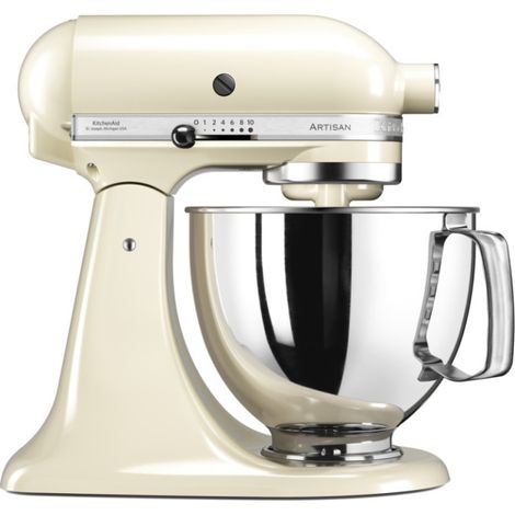 Kitchenaid – Robot pâtissier 4,8L 300W crème – Moteur à transmission directe – 10 vitesses – Bol inox avec poignée ergonomique
