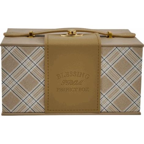 L'Arcolaio Scatola Rettangolare Piccola Vintage Brown 21,5x15,5x11 cm