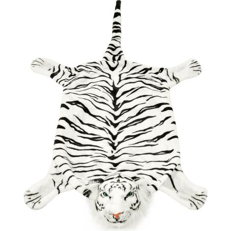 Tapis de sol,Tapis en peluche en forme de tigre 144 cm Blanc CFW423076 (1/5)