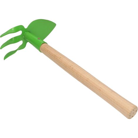 KOTARBAU Mini pioche Double en Forme de cœur 160 mm avec Dents pour Petites Plantes, motoculteur de Mauvaises Herbes, Outil de Jardinage pour Transplantation, (1/5)