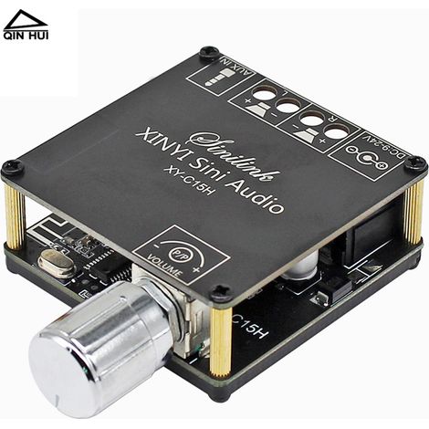 Carte d'amplificateur numérique Bluetooth 5.0 à monter soi-même, module stéréo double canal 2 x 20 W avec commutateur de réglage continu à 360 degrés