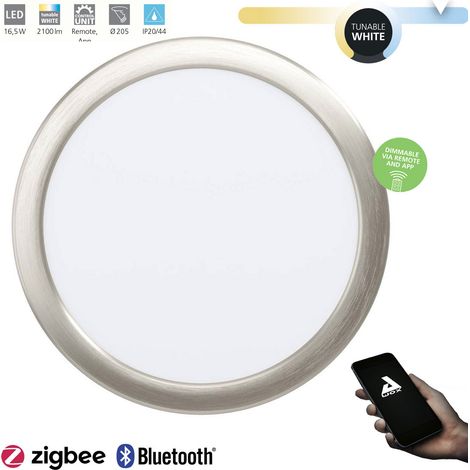 Luminaire encastré FUEVA-Z Nickel-Matt rond Ø: 21,6cm DIMMABLE 2700-6500K avec fonction Connect-Z (1/5)