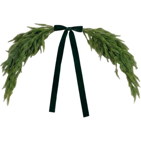 Guirlande Miroir Noël - Guirlande Artificielle en Velours Vert - Pour Décoration Intérieure Extérieure - Miroir Porte Cheminée Boîte aux Lettres - 76 cm - 1 Pièce (1/5)