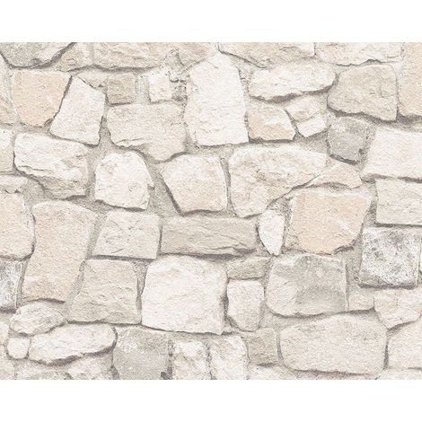 Sand Stone Wallpaper Brick Wall Weathered Rustic Textured Embossed AS Creation (1/3)