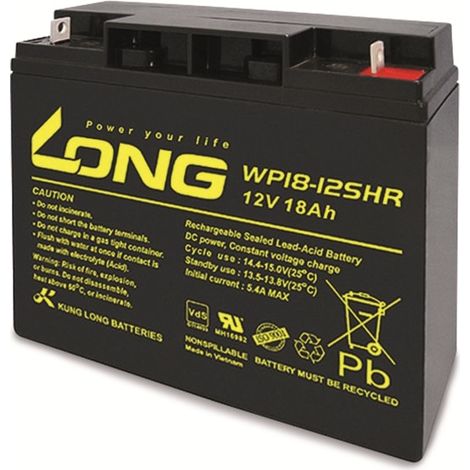 Accumlateur au plomb KUNG LONG WP18-12SHR, 12 V-/18 Ah