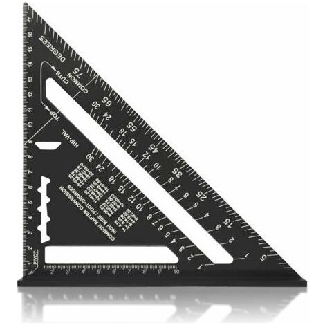 Equerre Menuisier MULTI FONCTIONS Metal Aluminium Regle Équerre Trusquin Guide Raporteur Angle 45 90 Degres/Outillage Charpentier/Outil Traçage Guidage Menuiserie Bois (1/5)