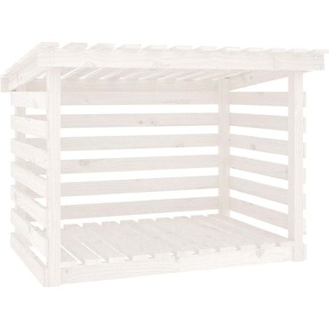 Maison Exclusive - Leñero de madera maciza de pino blanco 108x73x (1/5)