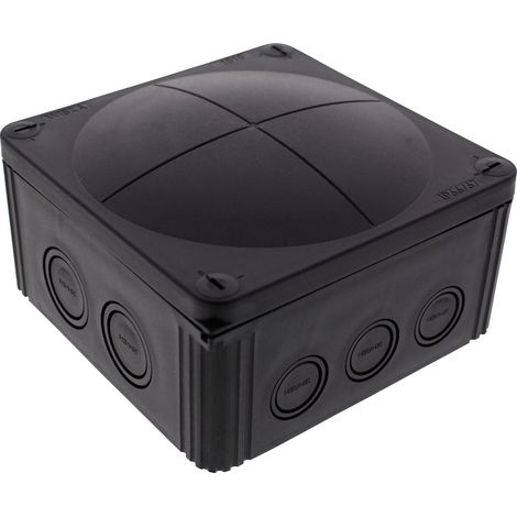 Wiska 10062215 Abzweigkasten (L x B x H) 140 x 140 x 82 mm Schwarz (RAL 9005) IP66/IP67 1 St.