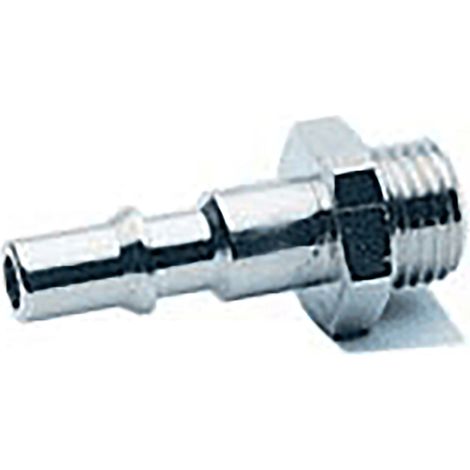 Embout de coupleur RS PRO, Filetage vers Mâle G 3/8 Mâle 3/8pouce 3/8pouces en Laiton nickelé ( Prix pour Paquet de 10 ) (1/2)