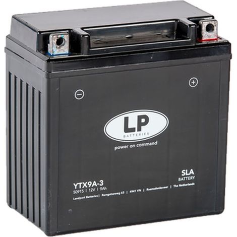 BATERÍA LANDPORT YTX9A-3 (MS LTX9A-3) (YB9L-A2/B) 12V 9AH (135X75X138MM) (120A) SLA SIN MANTENIMIENTO - INUNDADA (6)