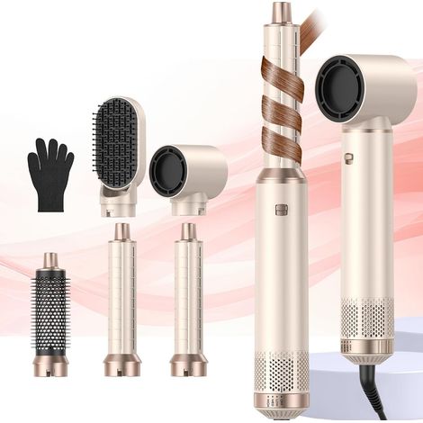 Air Styler Pro 5 en 1 Air Brush 5 en 1 Seche Cheveux 5 en 1 Avec Seche Cheveux Boucleur, Airbrush Cheveux, Airbrush, Brosse Lissante, airbrush 5 en 1 5 en 1 Pour Sécher, Boucler, Lisser (1/5)