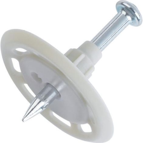 Clous avec rondelle de plastique 30 mm pour de fixation de Geotextiles 3,8 x 47 waher 8,5 + 30 (1/2)