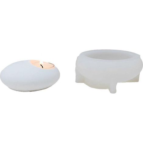 Moules ovales en silicone pour chandeliers, moules en plâtre, moules pour bougeoirs imitation pavés (1/4)
